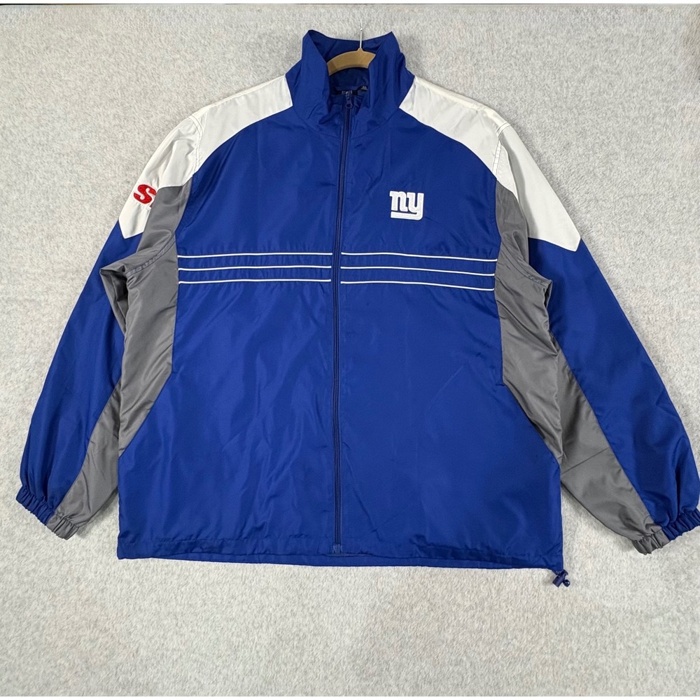 Vintage Y2K Reebok NY Giants Sports Illustrated Windbreaker Jacket XL NFL